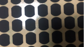 Штейновая черная ткань с покрытием силикона полиэстровой пленки 0.3mm Mylar неправильной формы
