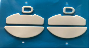 Круглые края натурального серого и черного цвета PTFE мышиные коньки с многослойными