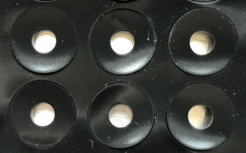 Резиновая колодка силикона компьютера вокруг ног круга 0.05mm толстое NR EPDM
